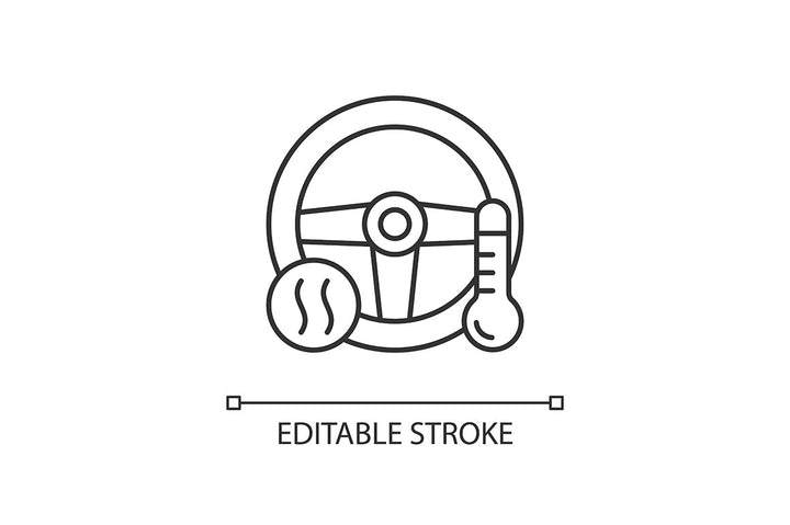 Auto racing linear icons set for dark and light mode