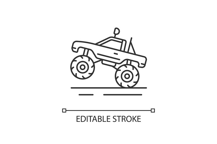 Auto racing linear icons set for dark and light mode