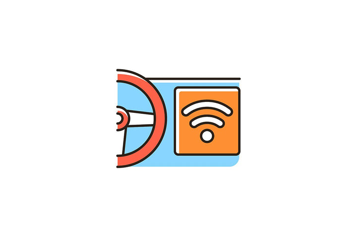 Auto racing RGB color icons set