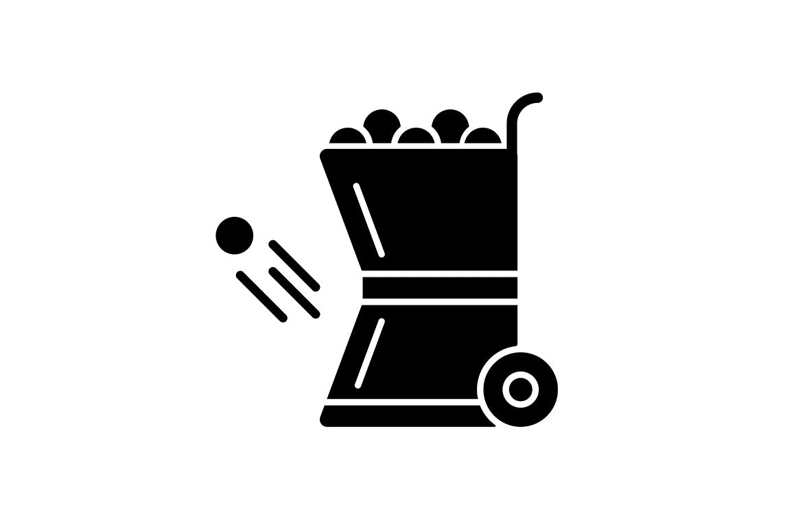 Automation black glyph icons set