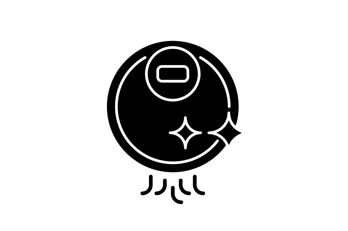Automation black glyph icons set