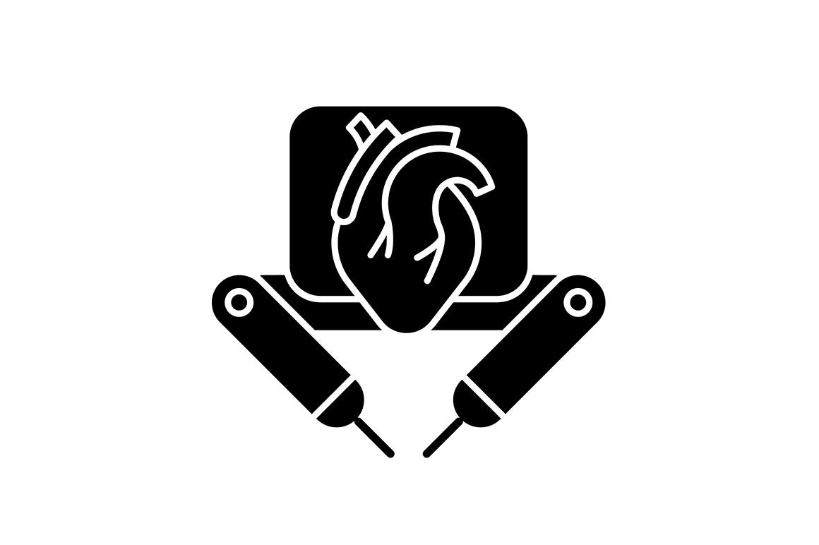 Automation black glyph icons set