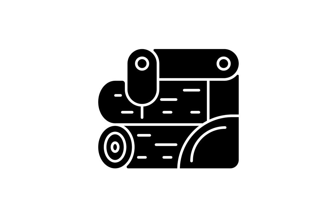 Automation black glyph icons set