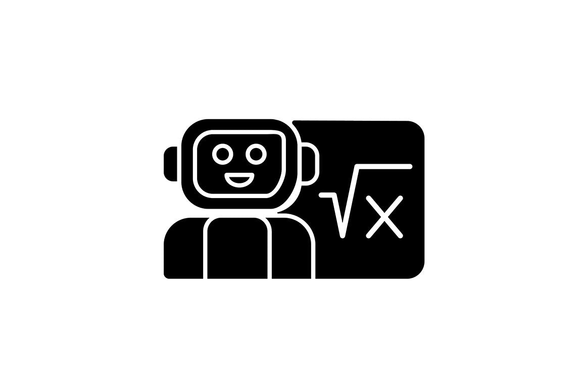 Automation black glyph icons set
