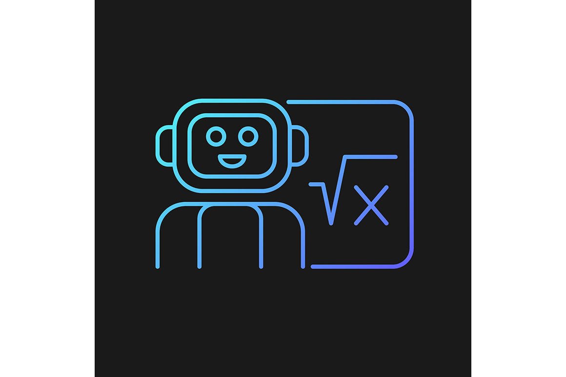 Automation gradient icons set for dark and light mode