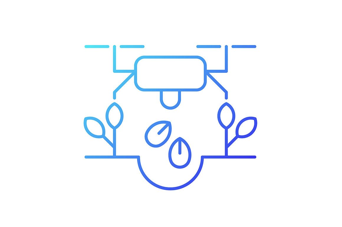 Automation gradient icons set for dark and light mode