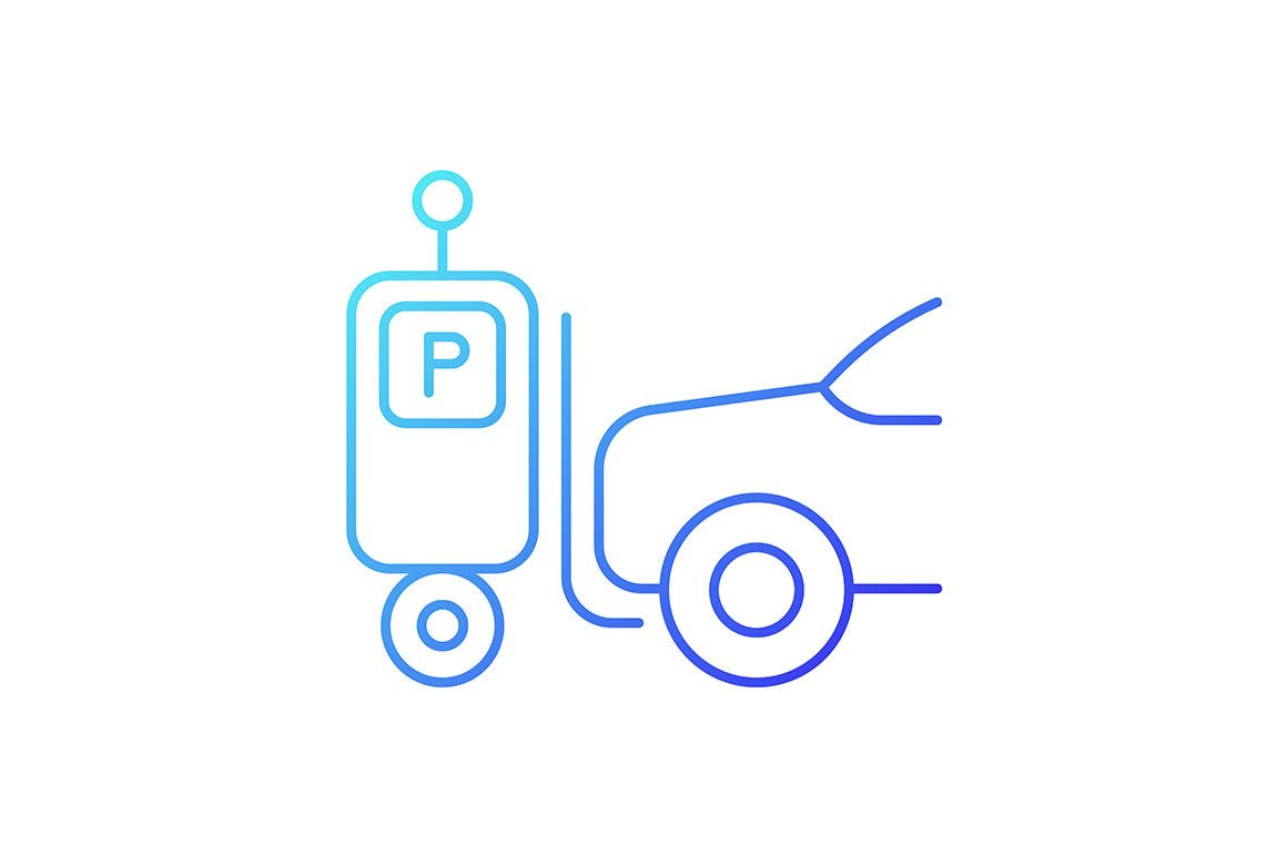 Automation gradient icons set for dark and light mode