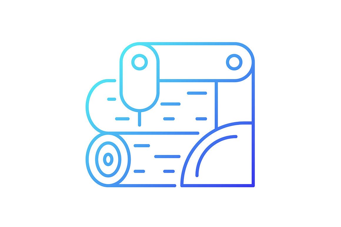 Automation gradient icons set for dark and light mode