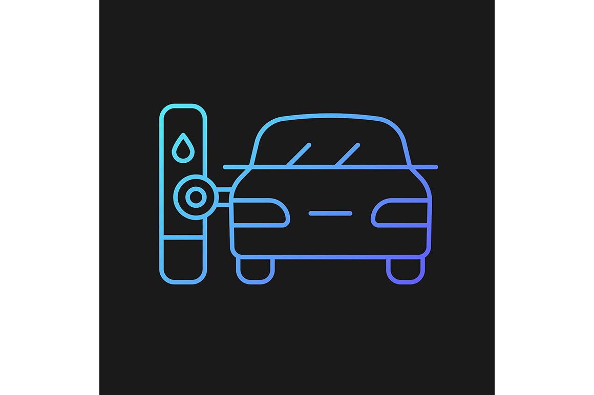 Automation gradient icons set for dark and light mode