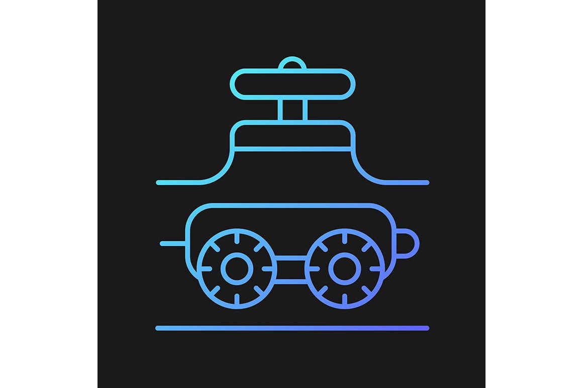 Automation gradient icons set for dark and light mode
