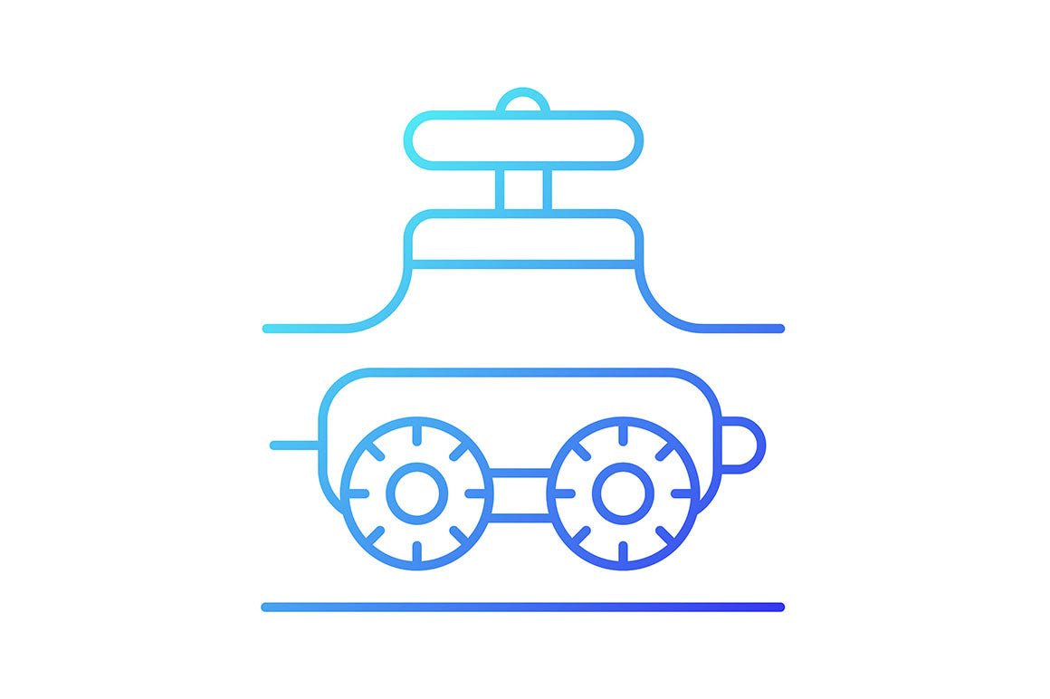 Automation gradient icons set for dark and light mode