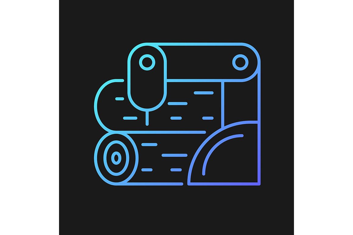 Automation gradient icons set for dark and light mode