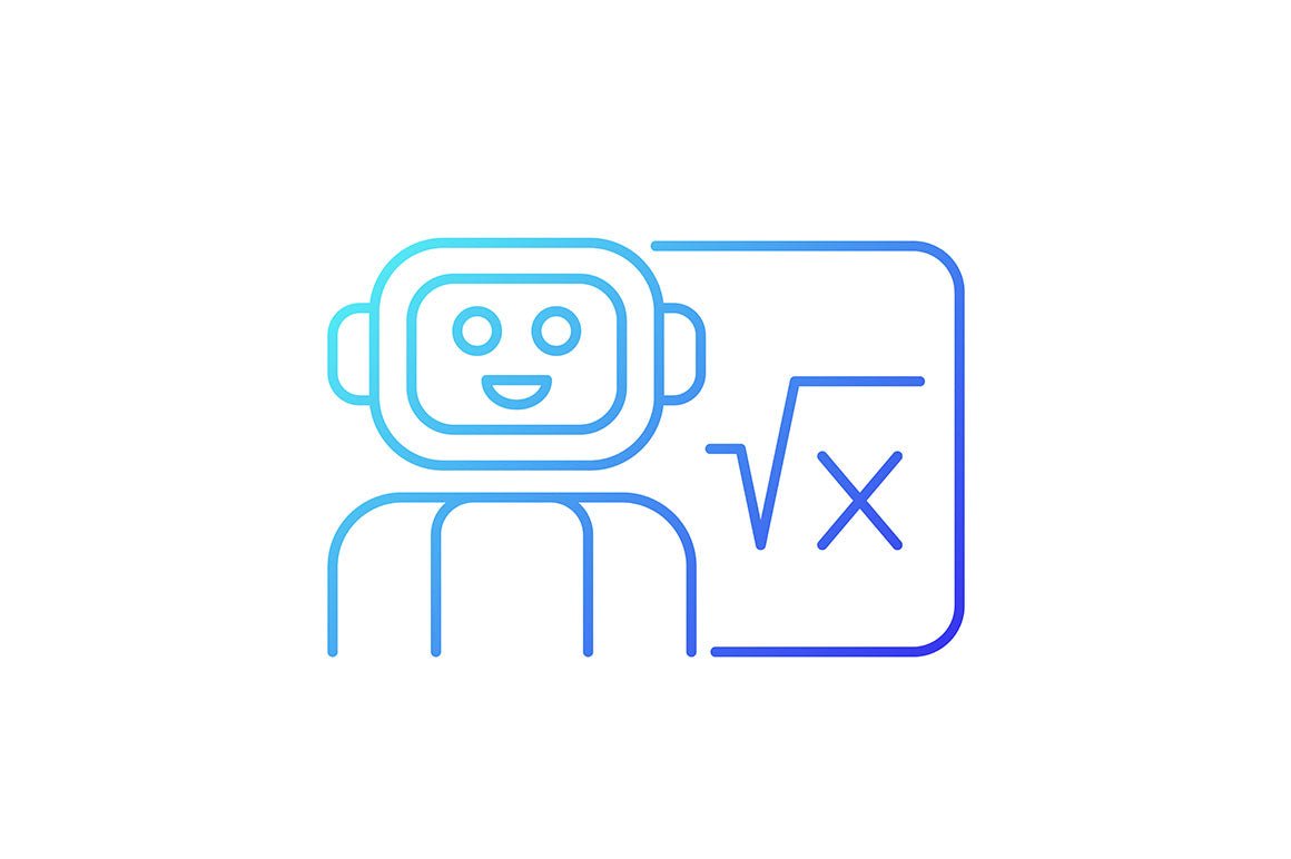 Automation gradient icons set for dark and light mode