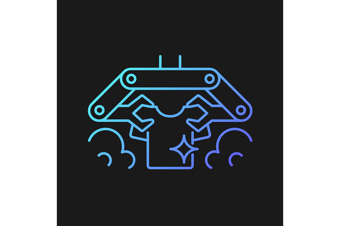 Automation gradient icons set for dark and light mode