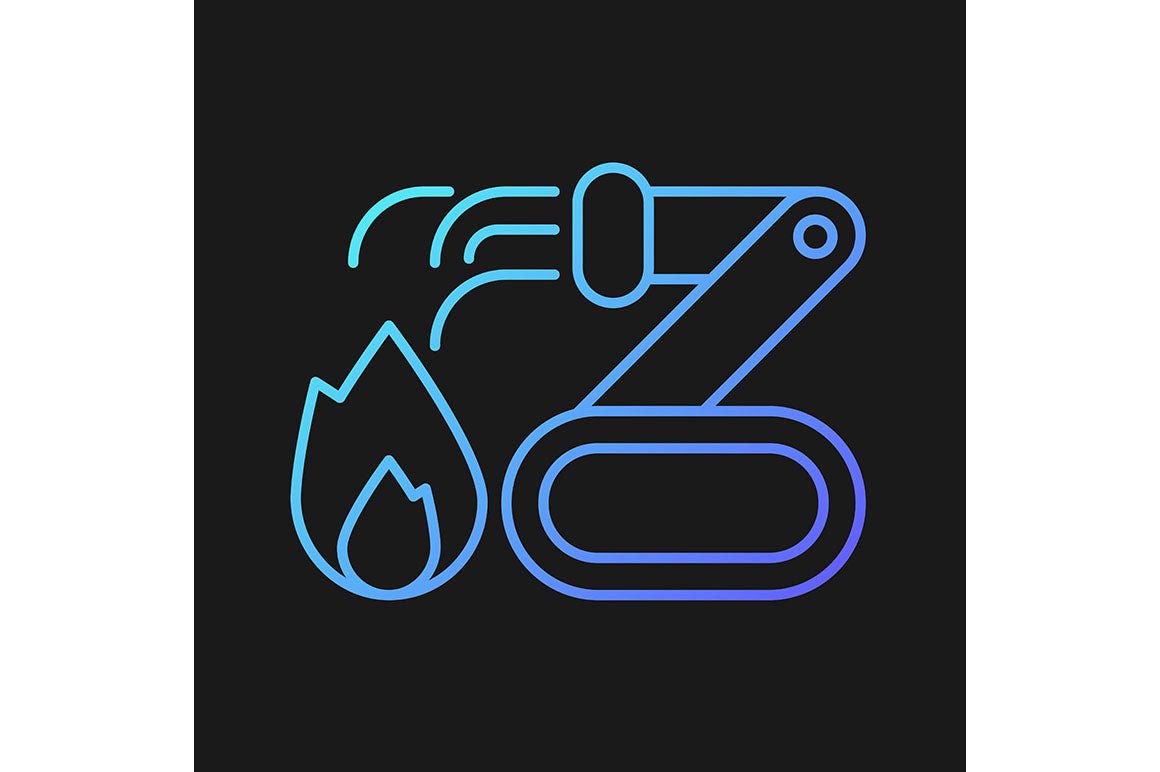 Automation gradient icons set for dark and light mode