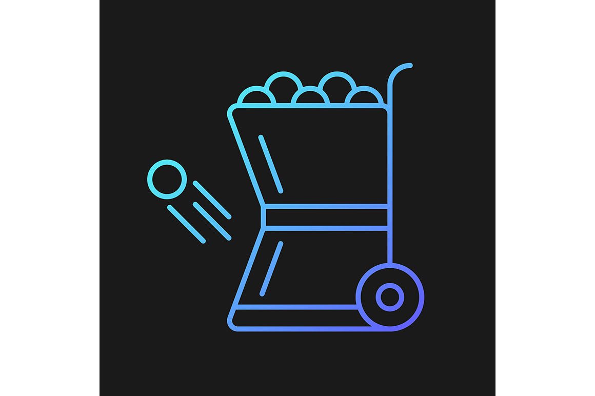 Automation gradient icons set for dark and light mode