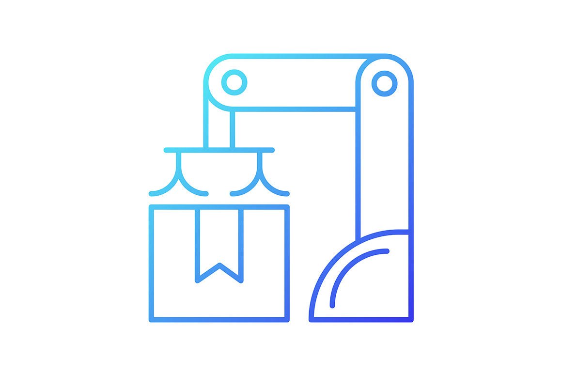 Automation gradient icons set for dark and light mode