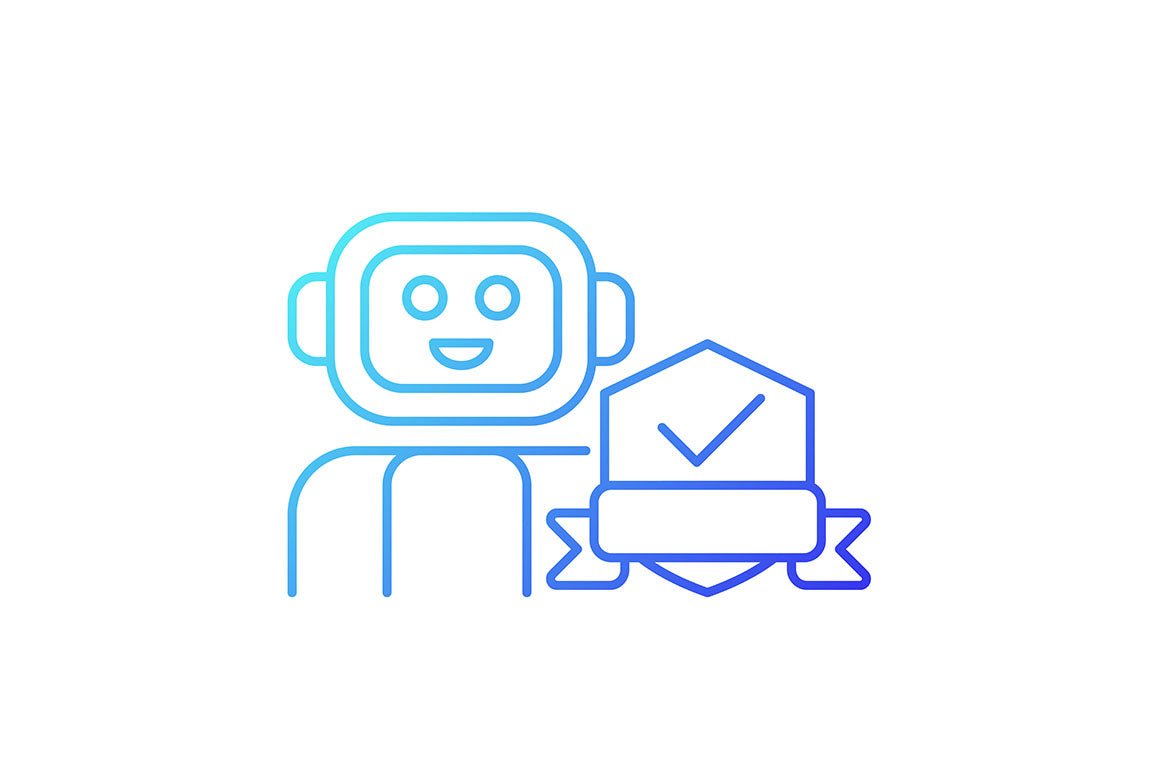 Automation gradient icons set for dark and light mode