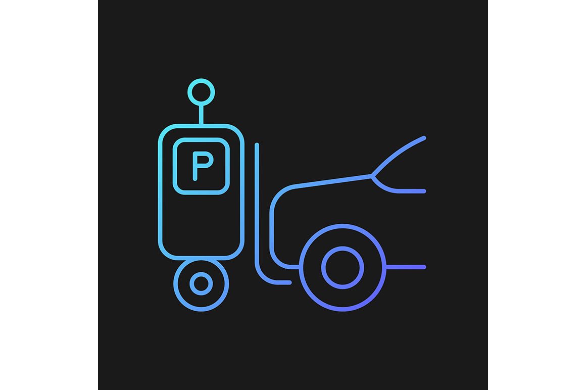 Automation gradient icons set for dark and light mode