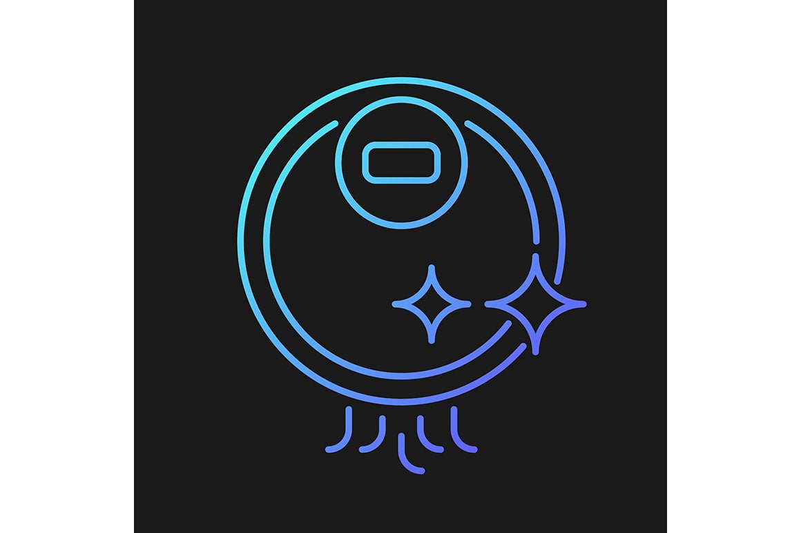 Automation gradient icons set for dark and light mode
