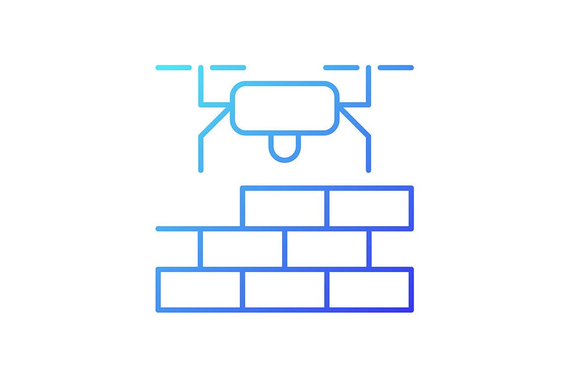 Automation gradient icons set for dark and light mode