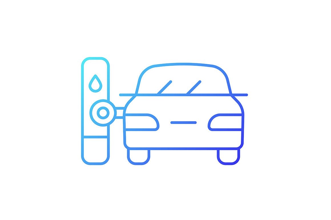Automation gradient icons set for dark and light mode