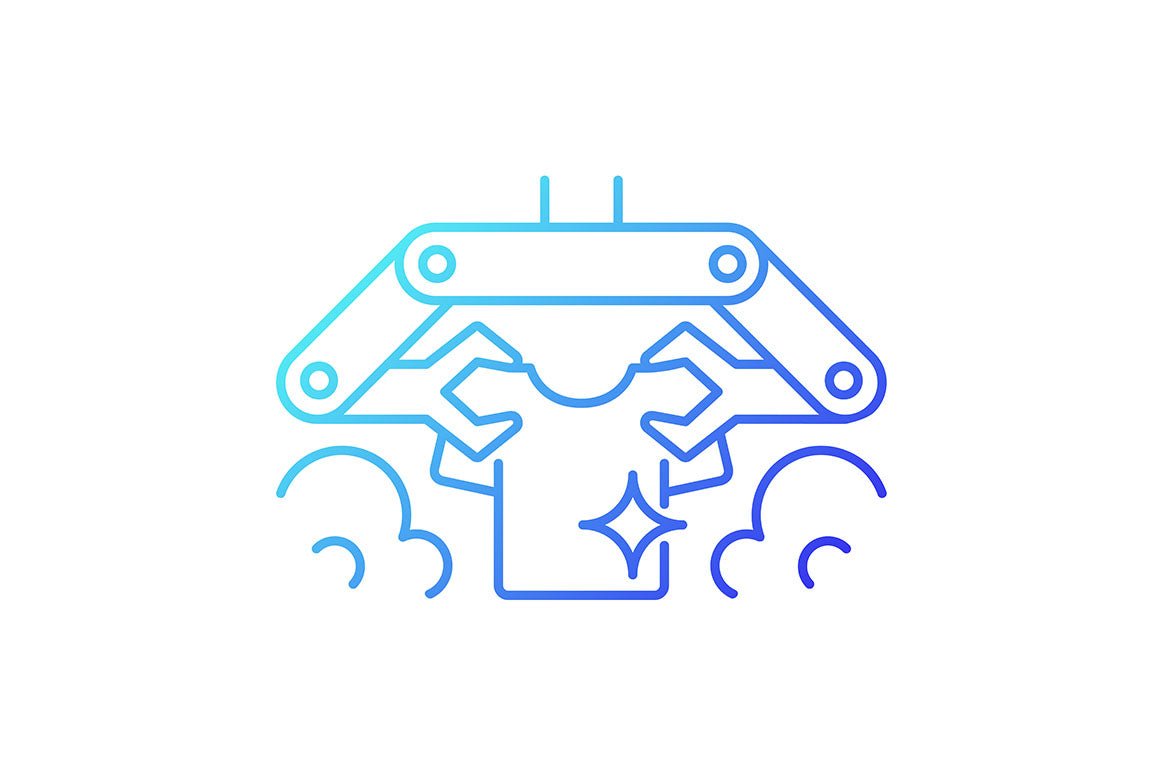 Automation gradient icons set for dark and light mode