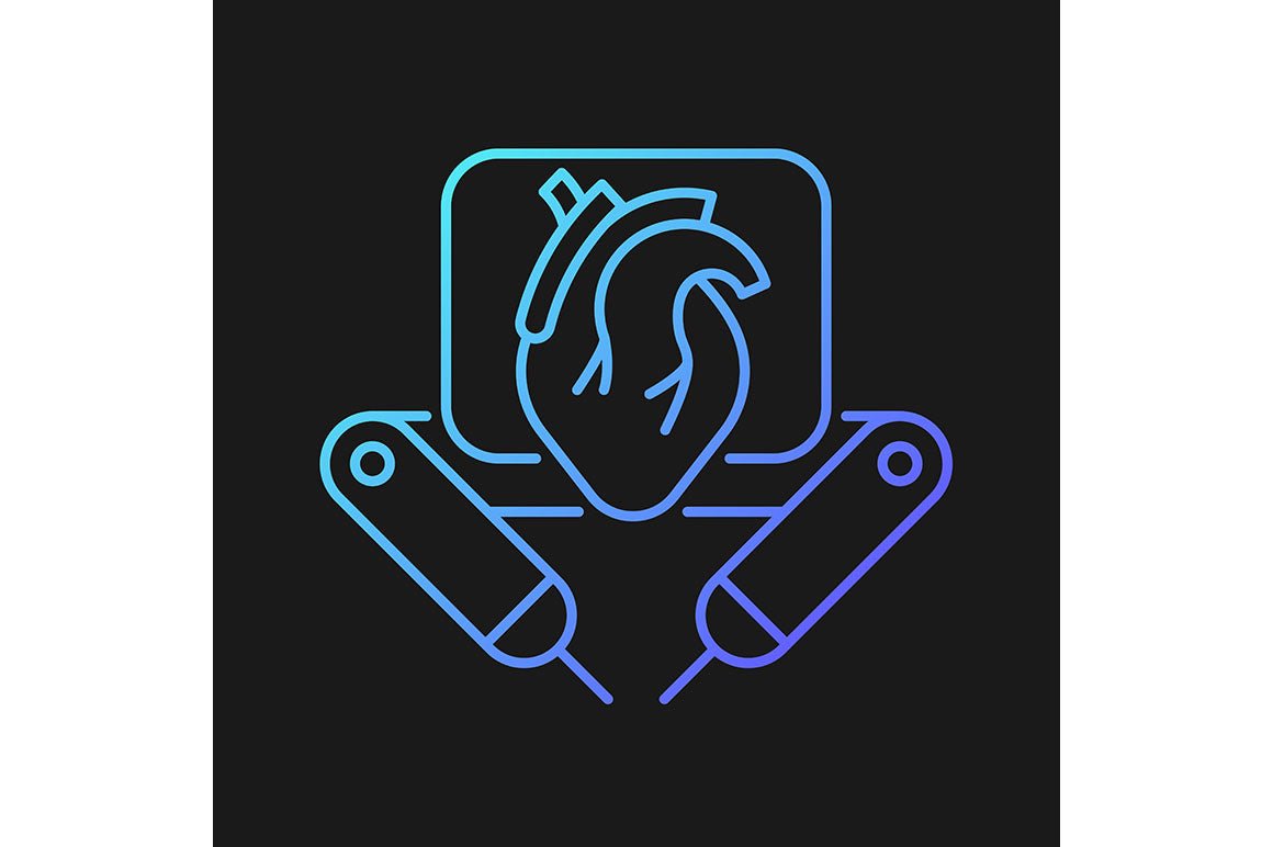 Automation gradient icons set for dark and light mode