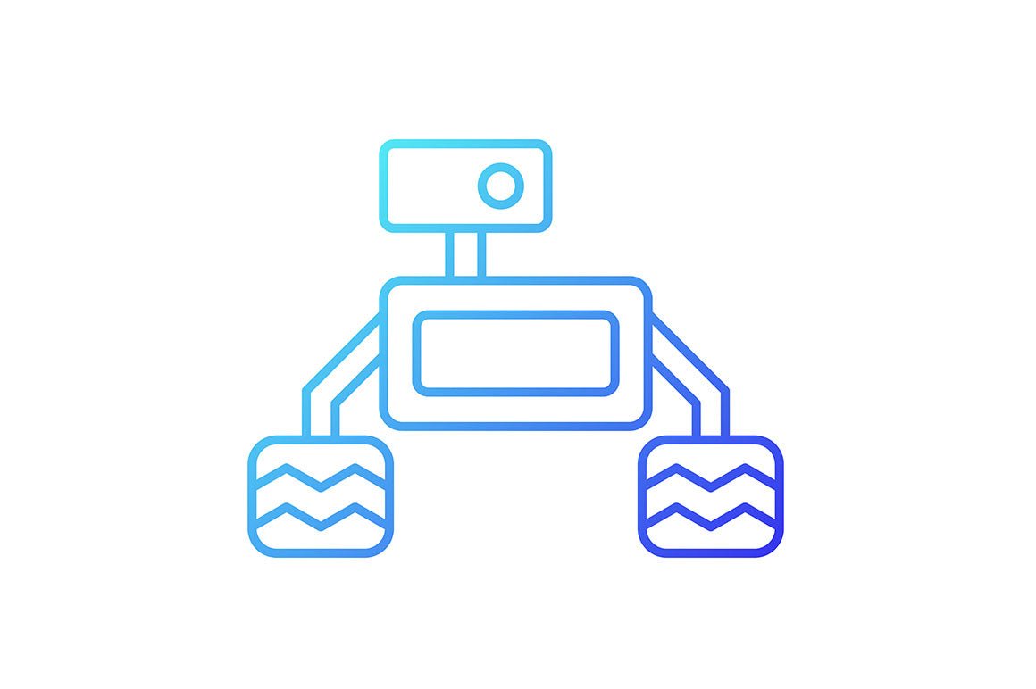 Automation gradient icons set for dark and light mode