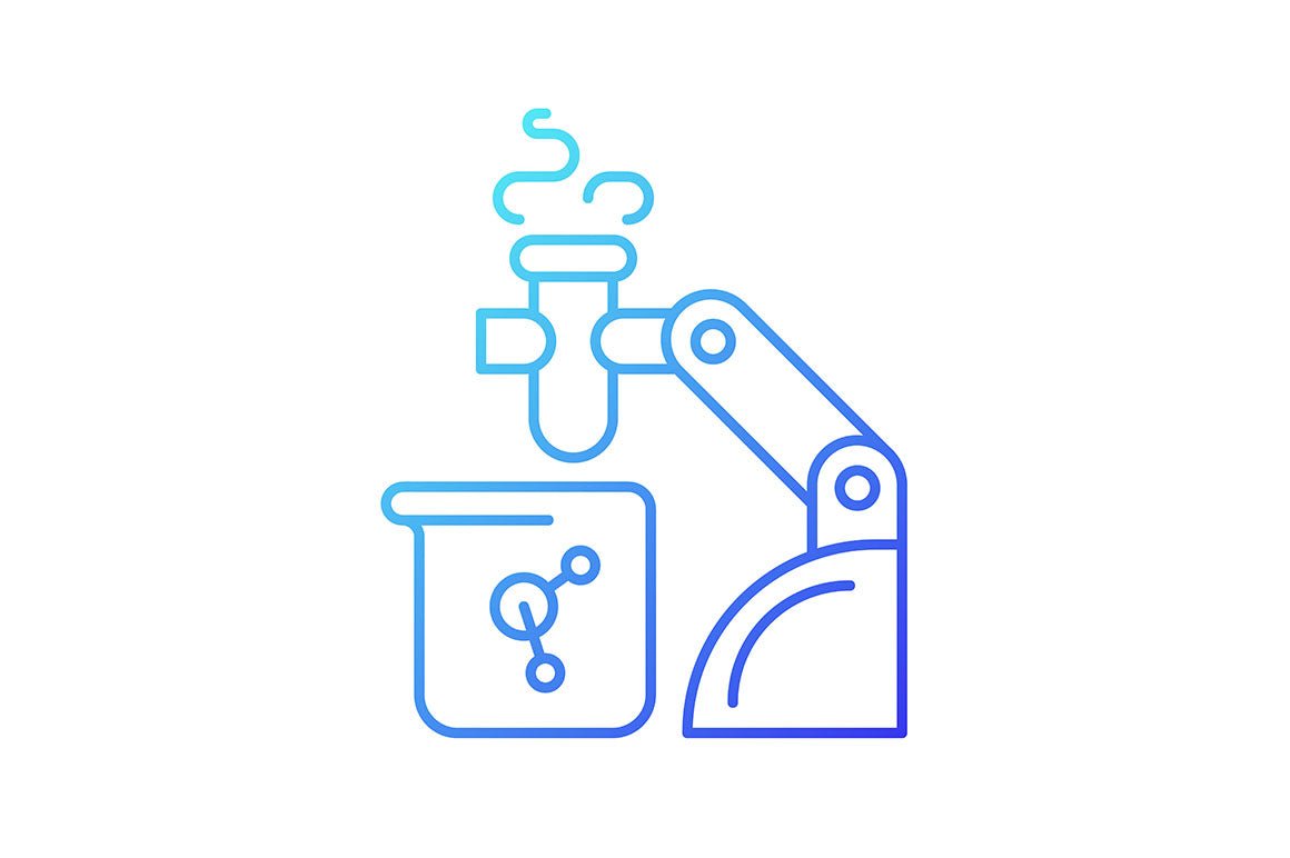 Automation gradient icons set for dark and light mode