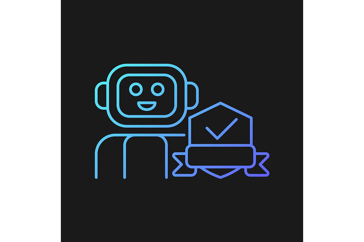 Automation gradient icons set for dark and light mode