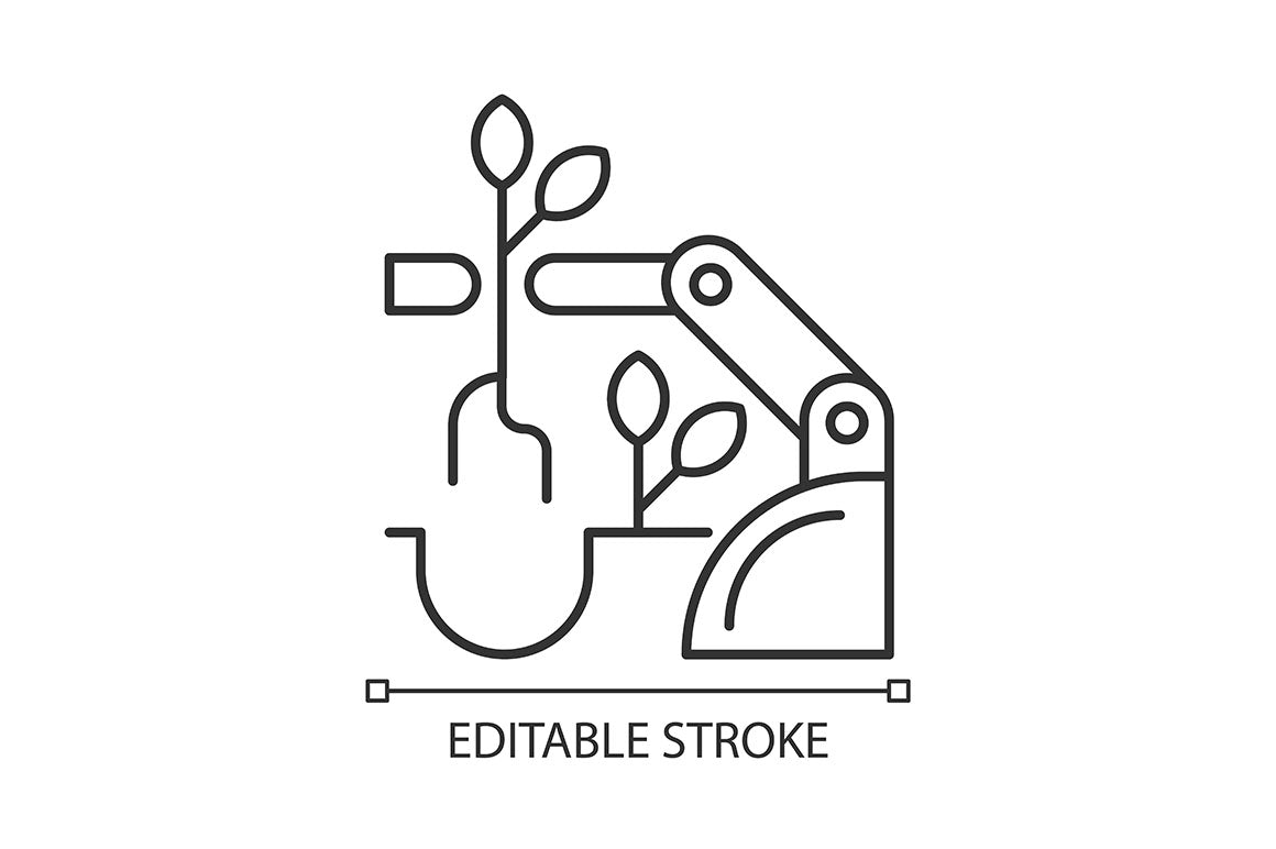 Automation linear icons set for dark and light mode