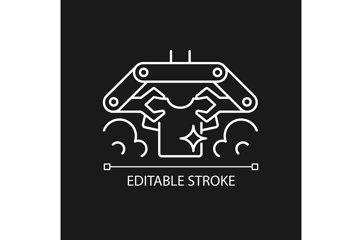 Automation linear icons set for dark and light mode