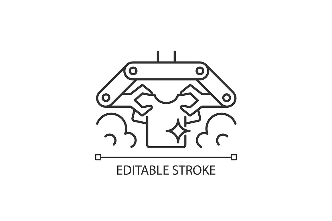 Automation linear icons set for dark and light mode