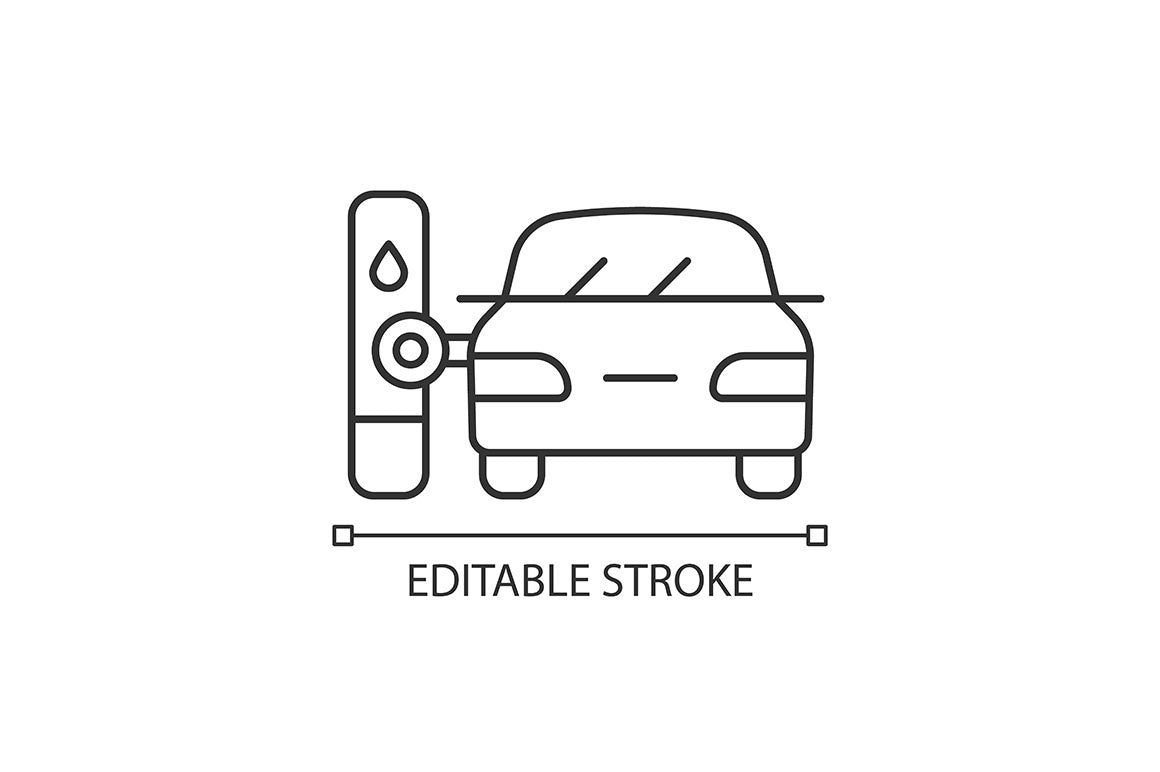 Automation linear icons set for dark and light mode