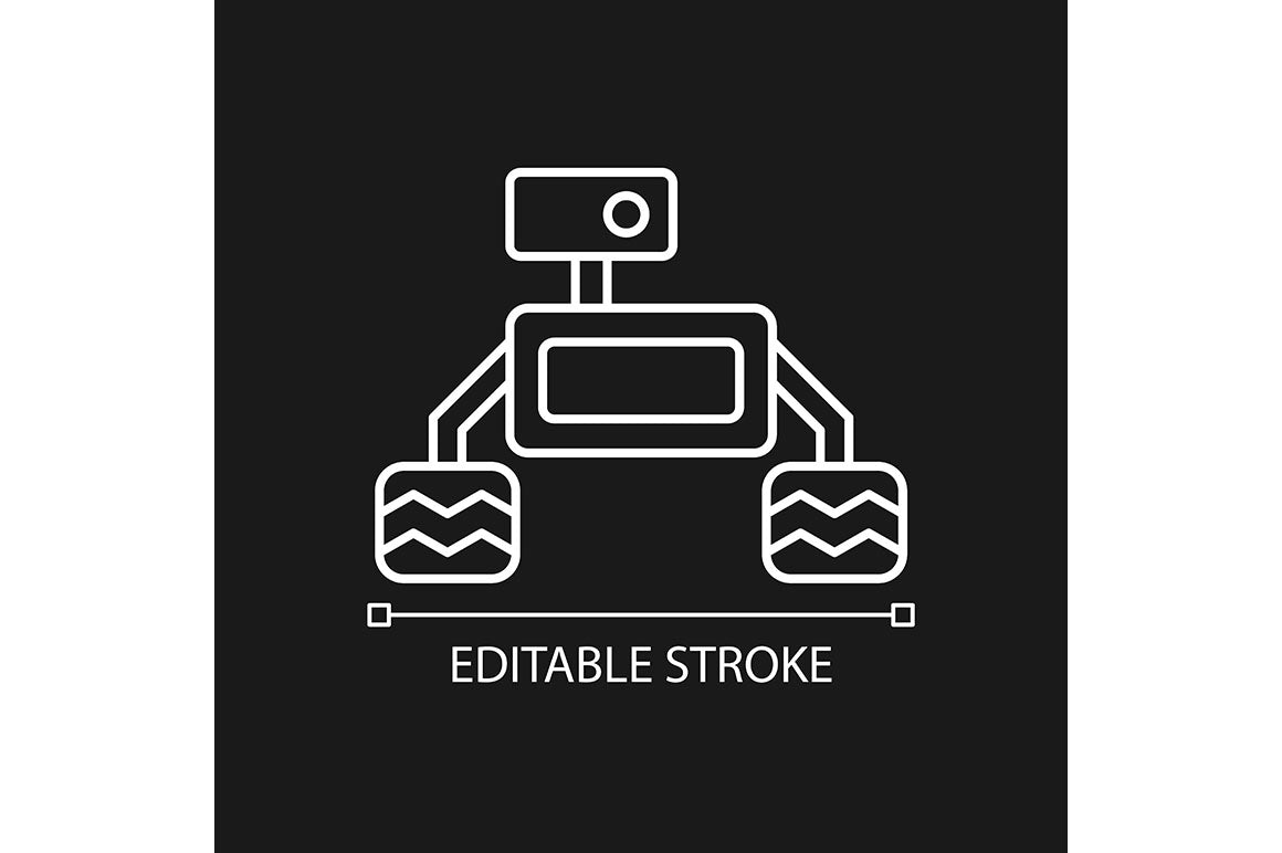Automation linear icons set for dark and light mode