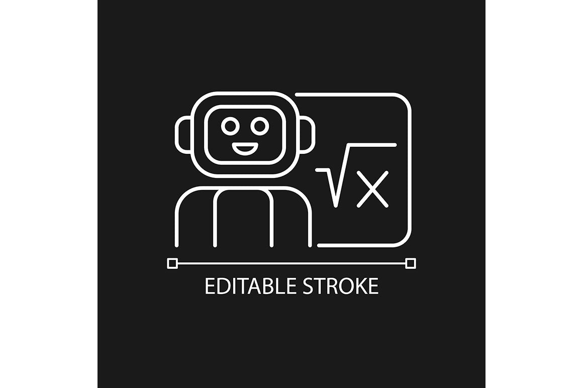 Automation linear icons set for dark and light mode