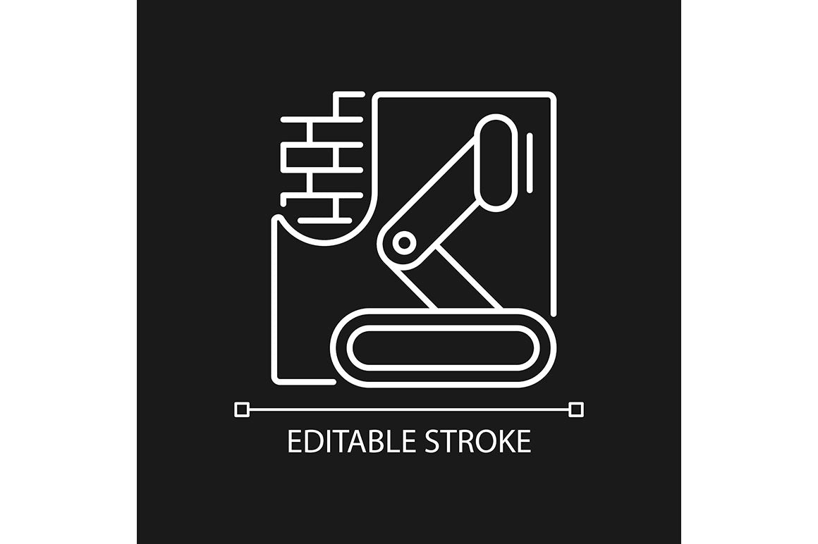 Automation linear icons set for dark and light mode