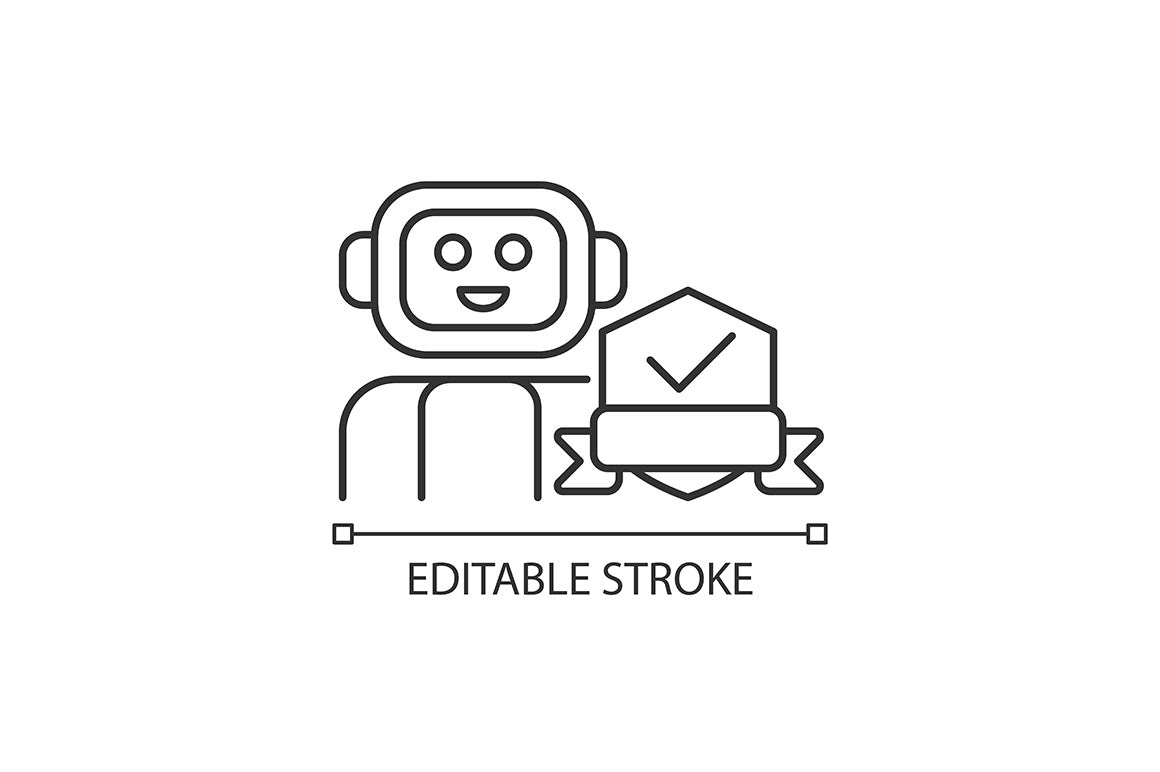 Automation linear icons set for dark and light mode