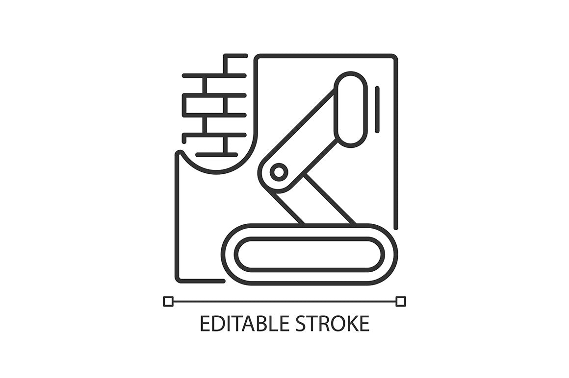 Automation linear icons set for dark and light mode