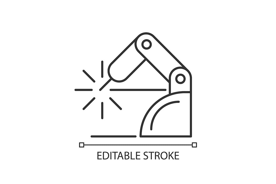 Automation linear icons set for dark and light mode