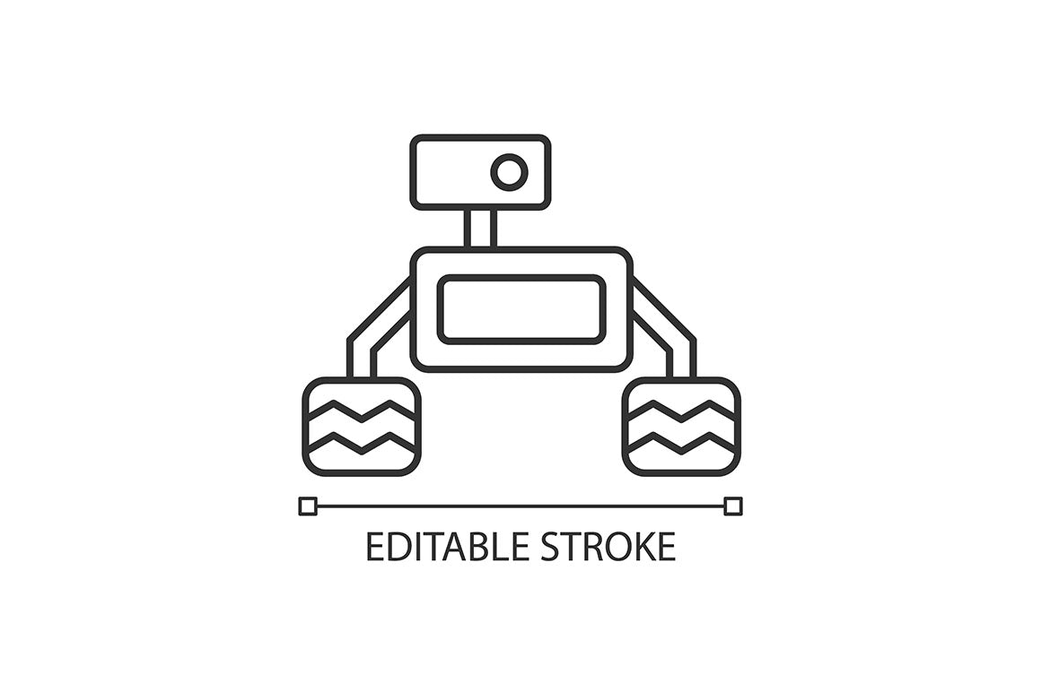 Automation linear icons set for dark and light mode