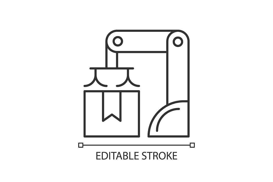 Automation linear icons set for dark and light mode