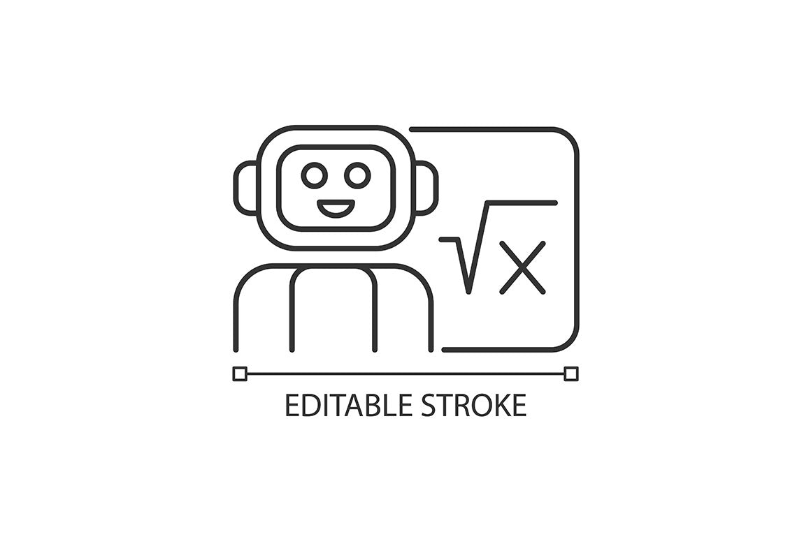 Automation linear icons set for dark and light mode