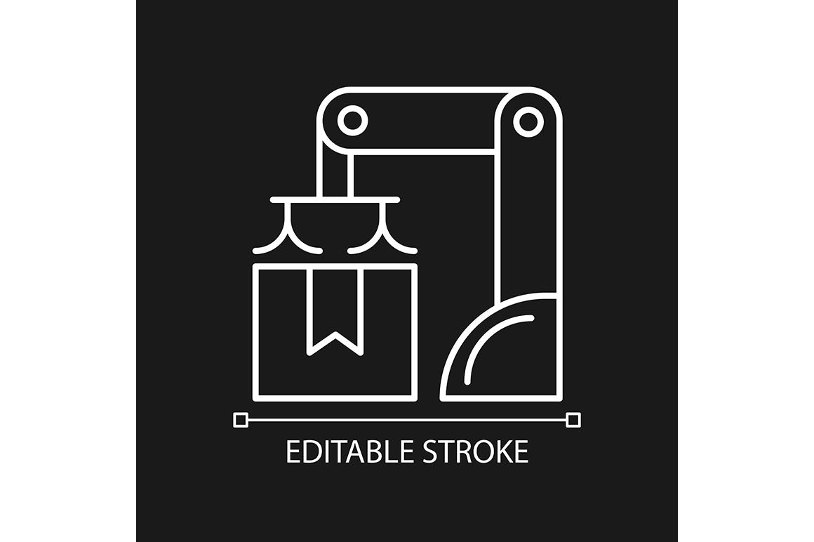 Automation linear icons set for dark and light mode