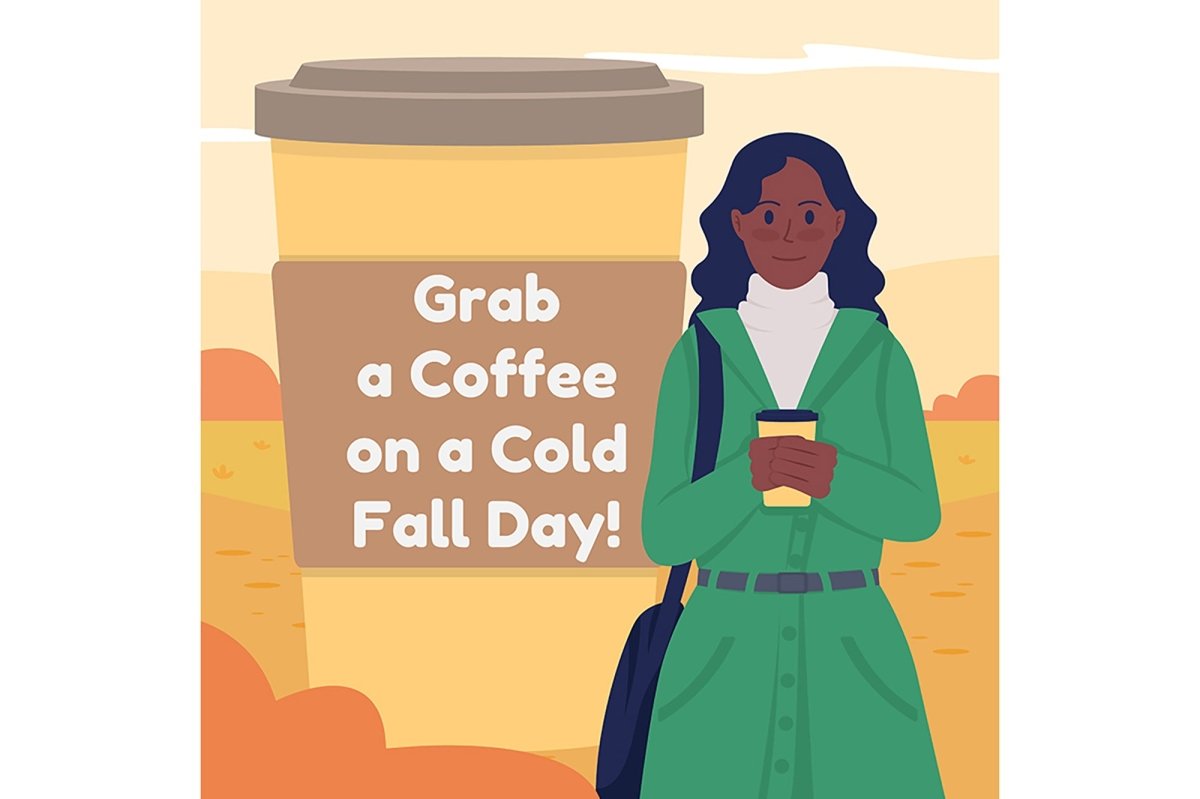 Autumn social media cards mockup set