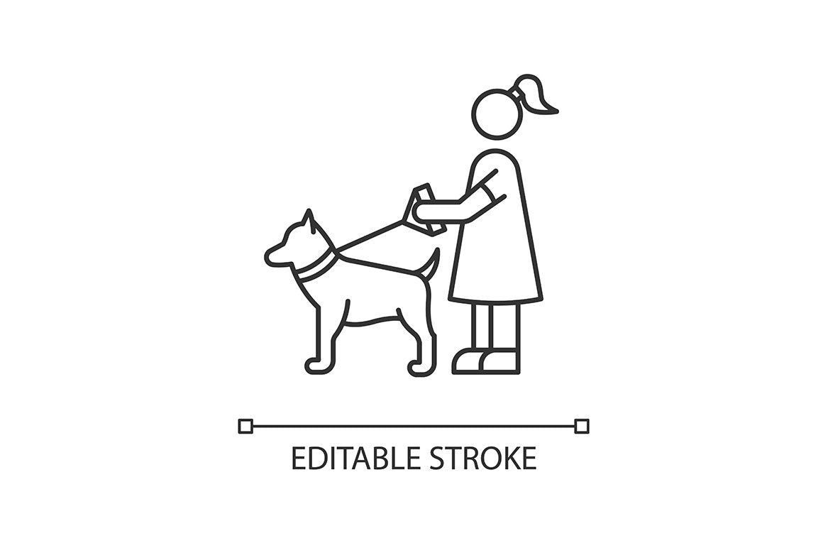 Babysitter service pixel perfect linear icons set