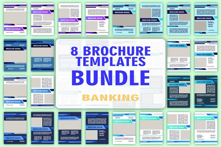Banking options brochure design bundle