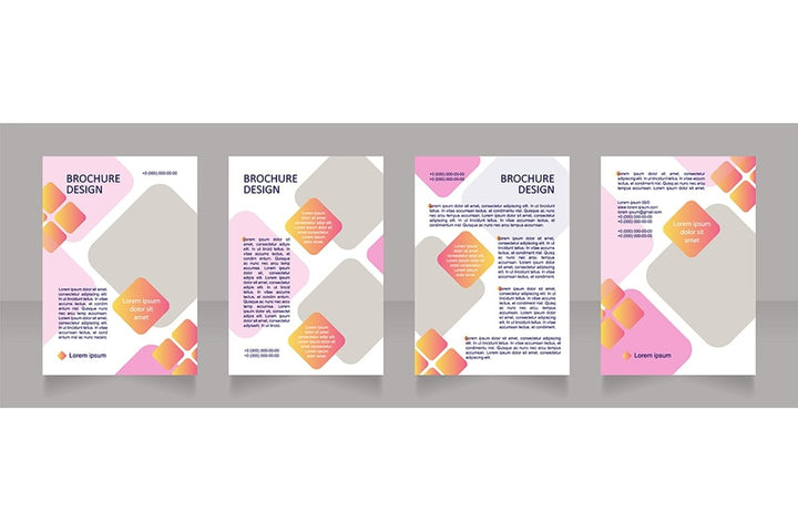 Banking service blank brochure design bundle