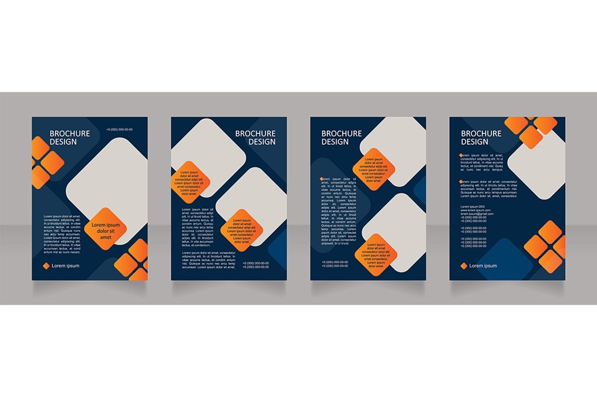 Banking service blank brochure design bundle